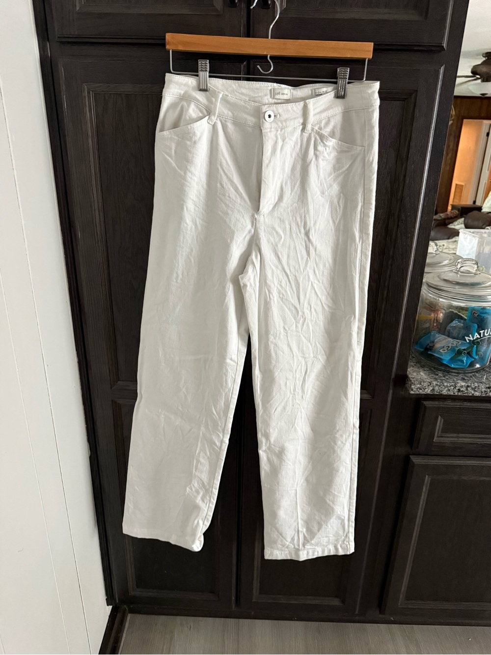 J Jill White Casual Straight-Leg Pants